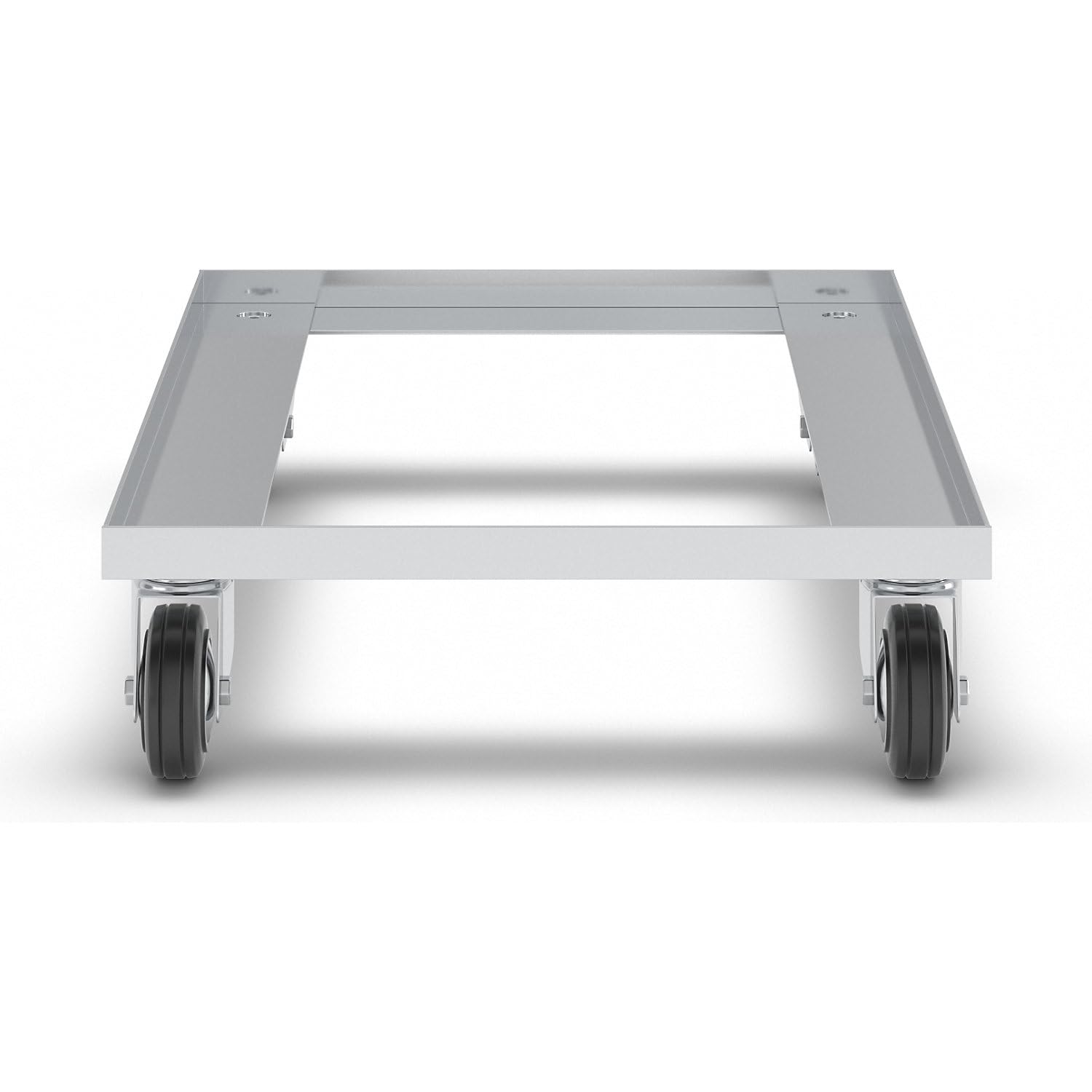 Bastidor rodante de aluminio, carga máx. 200 kg, con protección contra hilos, ruedas de polipropileno, negro. | Capacidad de carga de 200 kg, con protector de hilo, ruedas de polipropileno, color negro