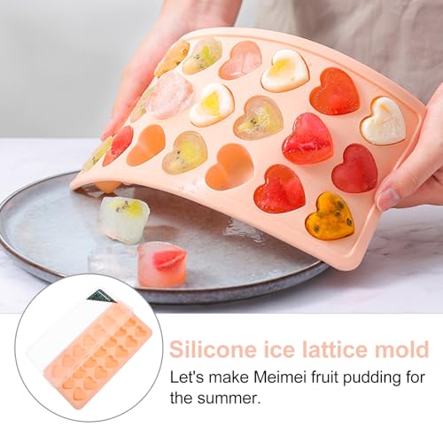 Molde para cubitos de hielo en silicona forma de corazón miniatura 6