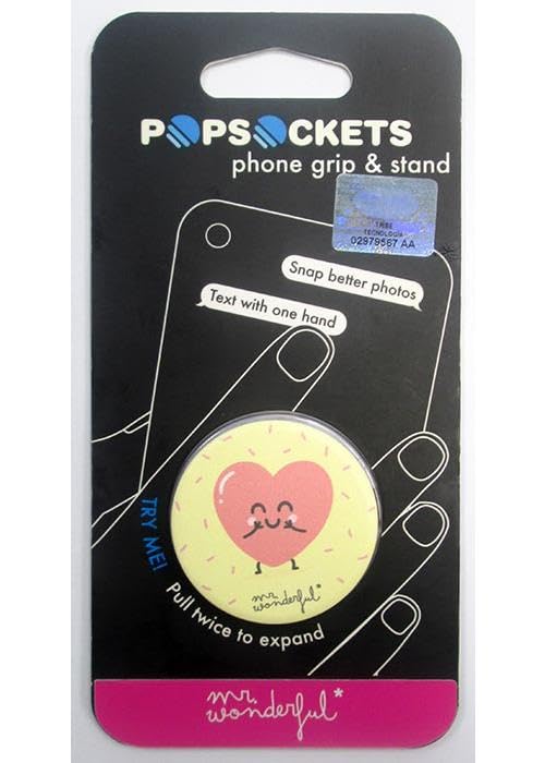 Pop Socket MRW Cuore Tribe avec motif cœur unique et support rétractable