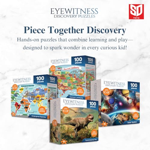 Eyewitness Discovery Puzzle American Landmarks, Rompecabezas de 100 piezas para niños, juguete educativo para niños y niñas de 5 años en adelante miniatura 3