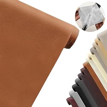 Vicloon Lederen Reparatiepatch, 4 Stuks Zelfklevende Lederen Patches, Duurzaam Kunstleer,Patches Set voor Banken, Autostoelen, Jassen, Renovatie van Meubels, 19 X 14 cm, Wit