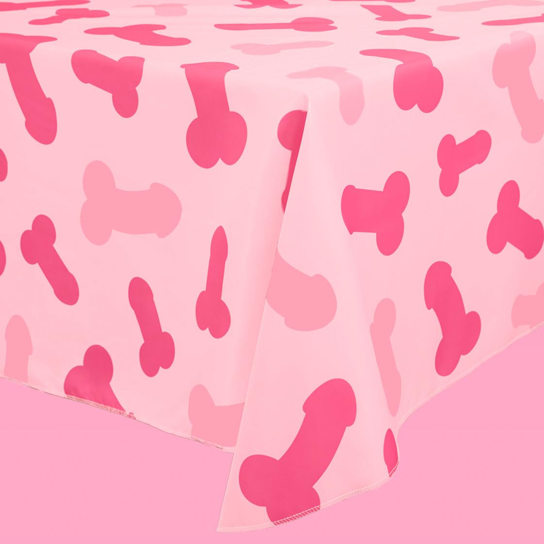xo, Fetti Pink Bachelorette Washable Tablecloth - 9ft. | Bachelorette Party Decorations, Same Forever Supplies, Naughty Bridal Shower Decor