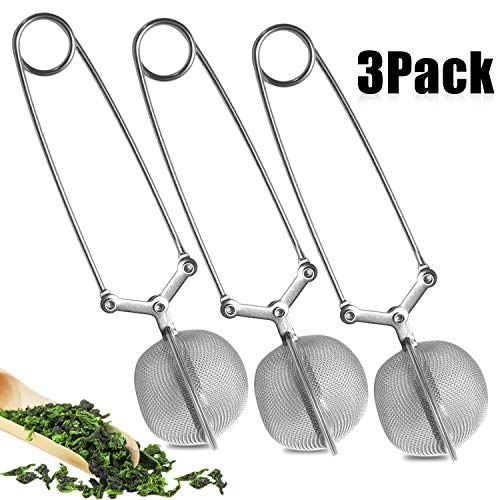 Infusore tè, Colino Tisane, Tea Infusore Acciaio Inox Infusore tè Filtro, Pinze Filtro Te, Scolapasta Adatti per Ogni tè Sfuso, Foglie di tè (3pcs Ball Tea Strainer)