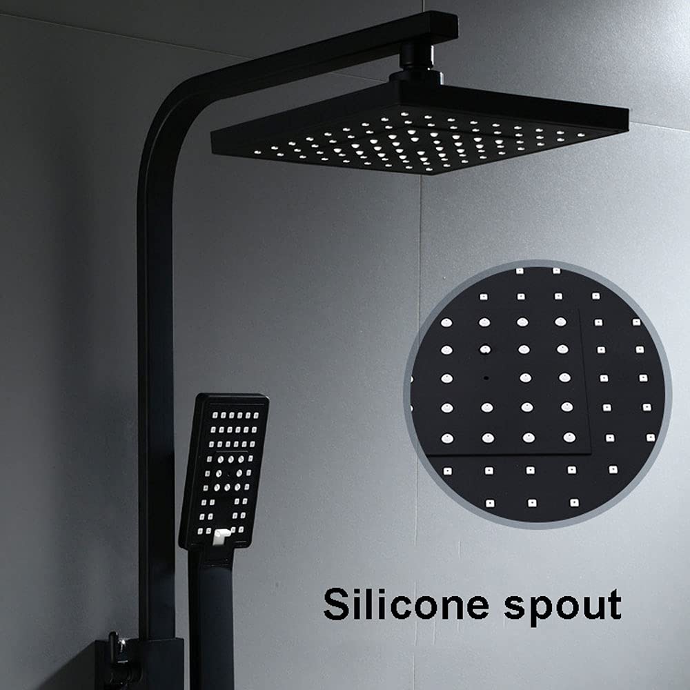 Combo de cabezal de ducha - Cabezal de ducha de lluvia de alta presión de 8 pulgadas con boquilla anti-obstrucción y combo de cabezal de ducha de mano de 3 modos de configuración - para duchas de baja