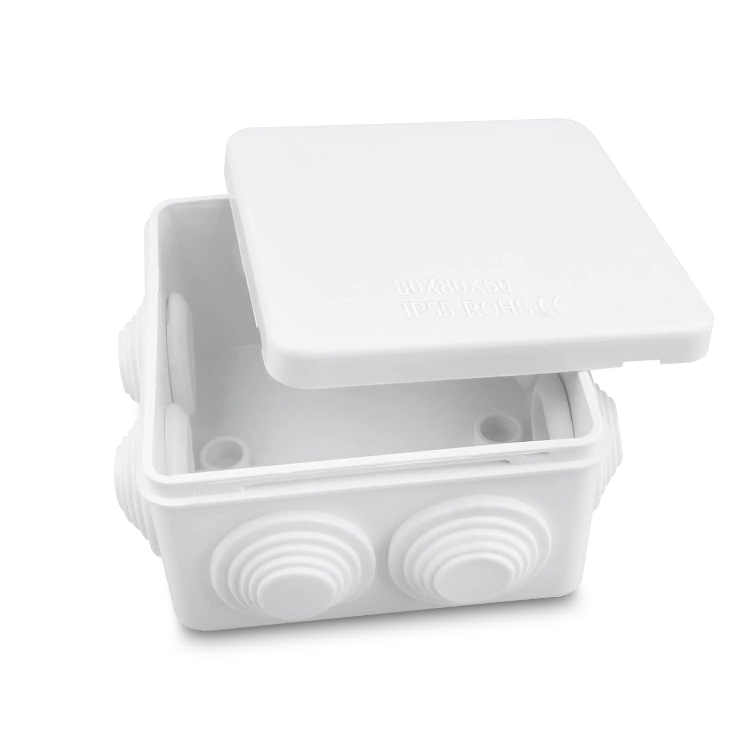 Boîte De Jonction En Plastique ABS étanche à La Poussière IP55 Joint D'étanchéité Universel Pour Projet électrique Extérieur Boîte De Distribution D'alimentation (50 X 50 Mm
