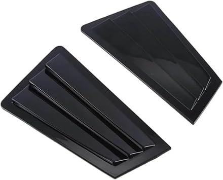 Car Rear Louver Window Side Shutter Cover Trim Sticker Compatible for Mazda 3 Sedan 2003-2008 Vent Scoop ABS Carbon Fiber Style Gloss BlackGloss Black