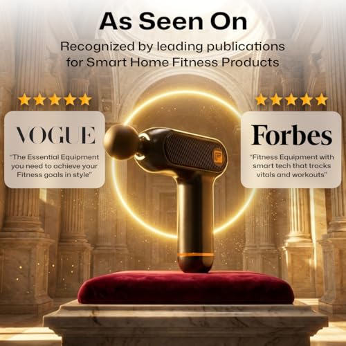 Image of Flexnest Hyper Pro Deep Tissue Massage Gun - German Engineered Massager Gun with 4 Attachment Heads, Long Battery Life for Muscle Recovery & Pain Relief (Black)