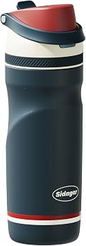 19.3 oz Insulated Water Bottle with Built-In Straw and Spout Lid, Keep Cold 24H,Leak Proof, Cup Holder Friendly,BPA-Free,Stainless Steel Sport Tumbler for Office,Travel,Gym,Blue