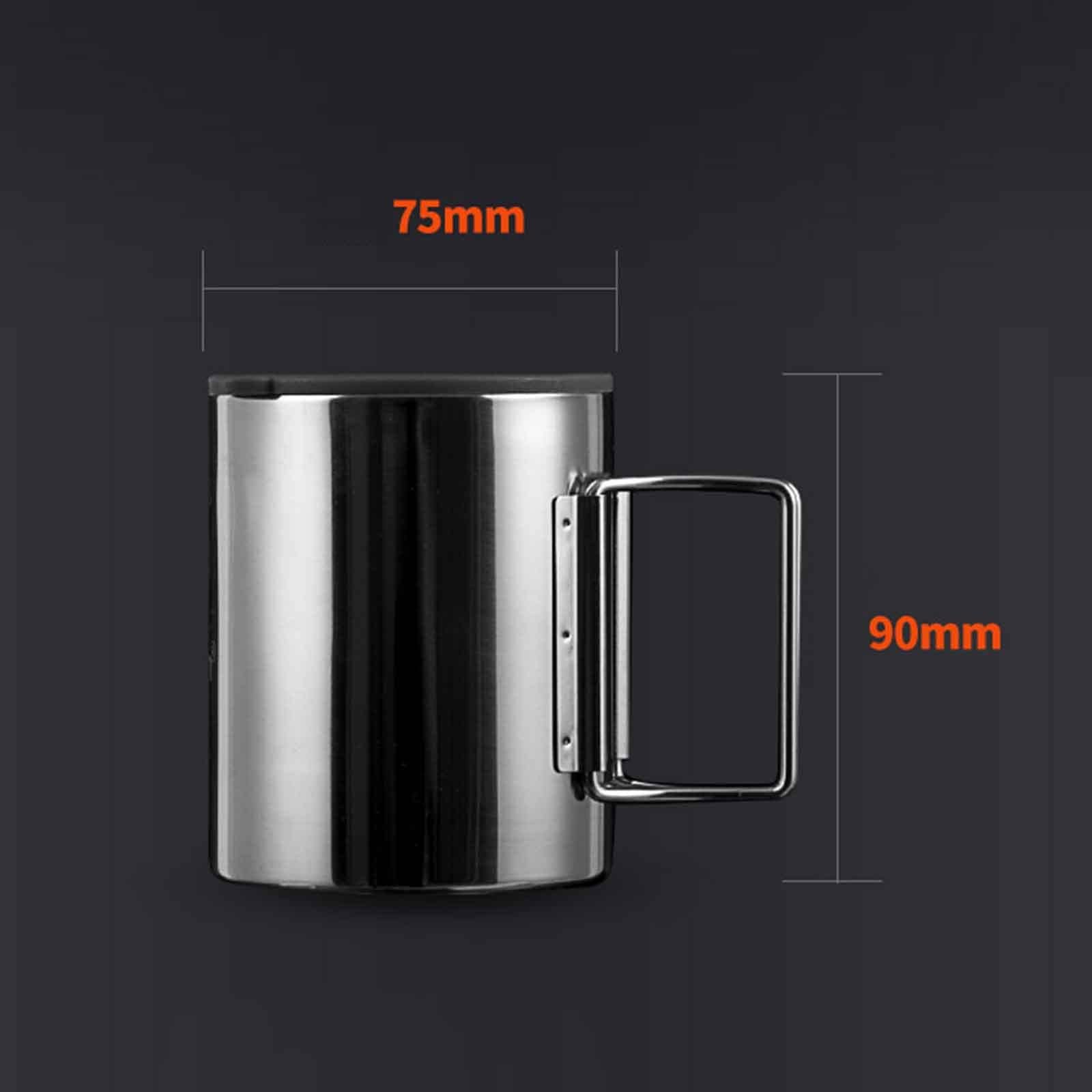 MRKU Titan Tasse Topf Mit Deckel Ultraleicht Faltbare Griff Camping Tee Kaffee Wasser Becher Im Freien