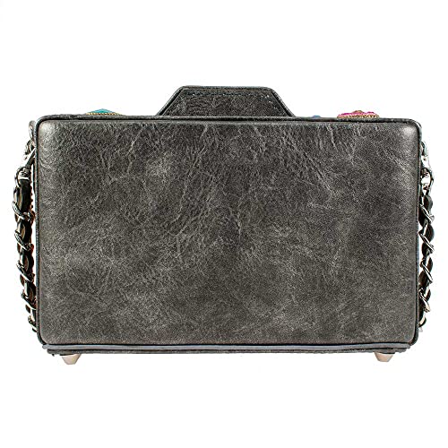 Mary Frances Life in Color Beaded Handbag Camera-Themed Crossbody Bag, Multicolor2