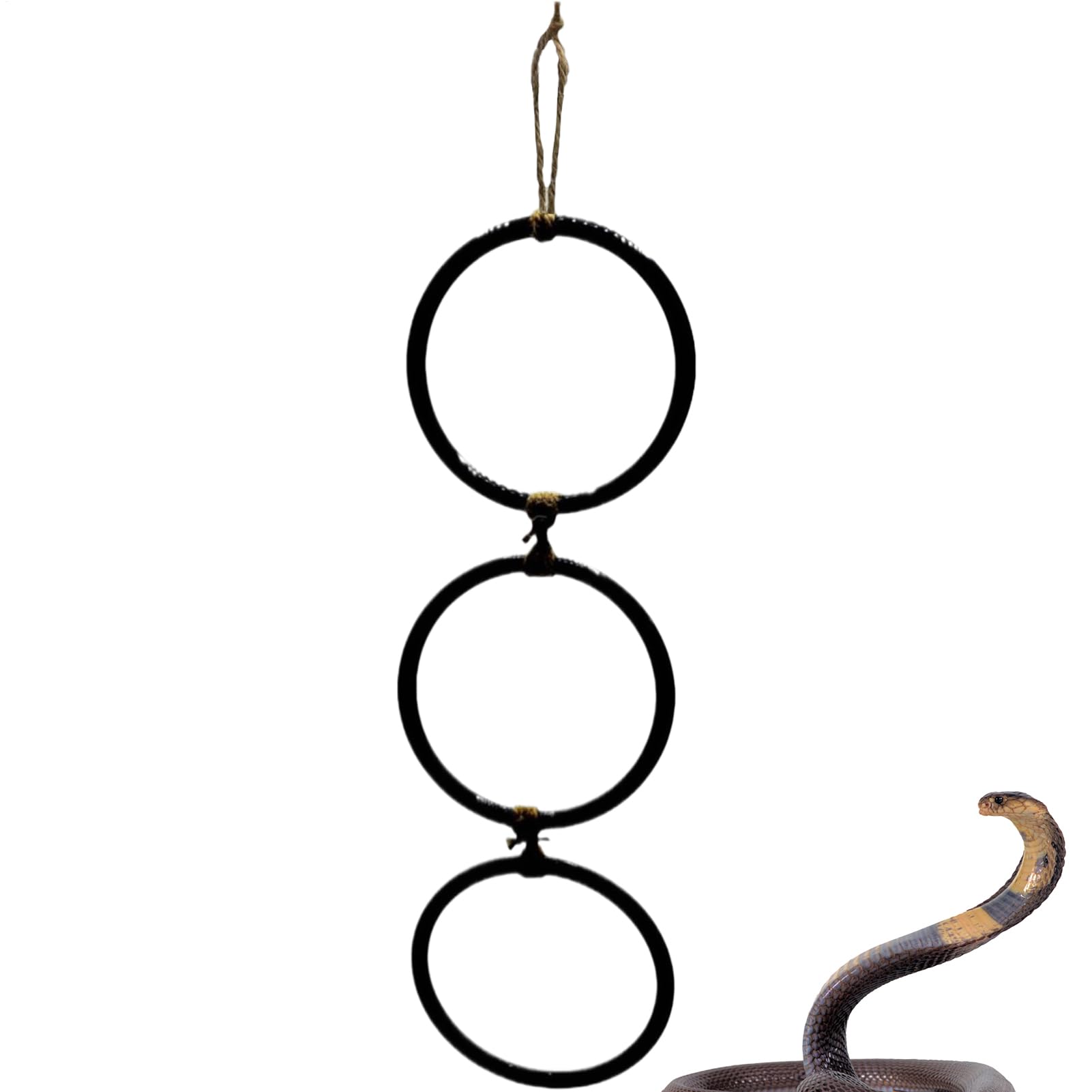 Snake Climbing Accessories - Flexible Hoop Chain Jungle Climber | Corn Snake Habitat Toys, Reptile Hanging Decoration For Vivarium Setup, Amphibian Home Décor, Terrarium Vines For Lizards & Snakes
