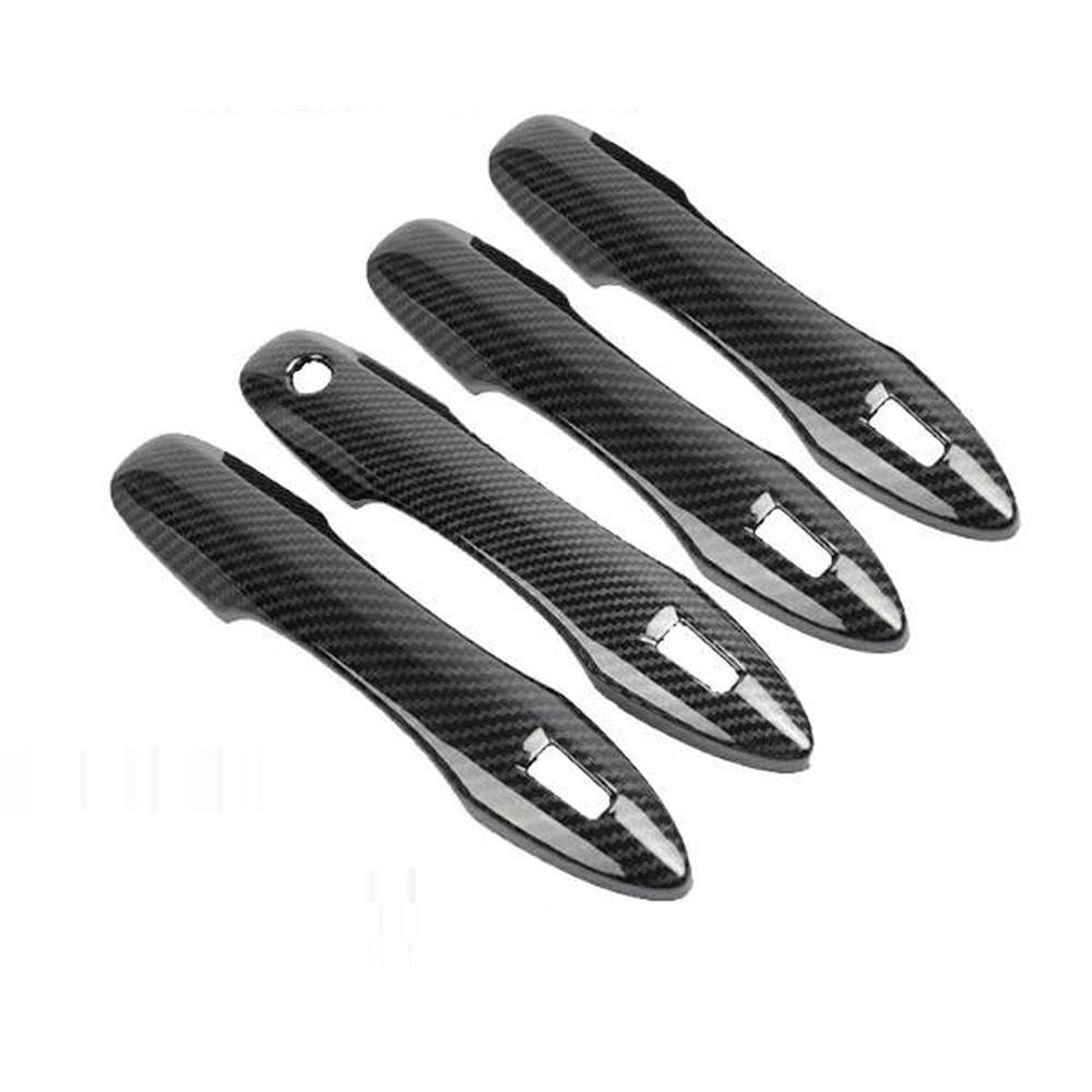 Sxqpocar 4Handle 4 Buttons Carbon Fiber Door Handl Cover For Yaris Cross Xp210 2023 Accessories Replacement Parts(4Handle 4 Buttons)