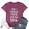 Grandma Shirt Women My Favorite People Call Me Nana Shirt Funny Short Sleeve Top Tee Shirt Red