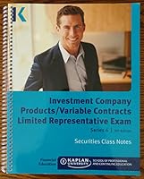 Kaplan Series 6 License Exam Manual 10th Edition 2016 Class Notes 1475407726 Book Cover