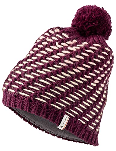 VAUDE Valgadena Beanie II Berretto, Cassis, Taglia Unica Unisex-Adulto