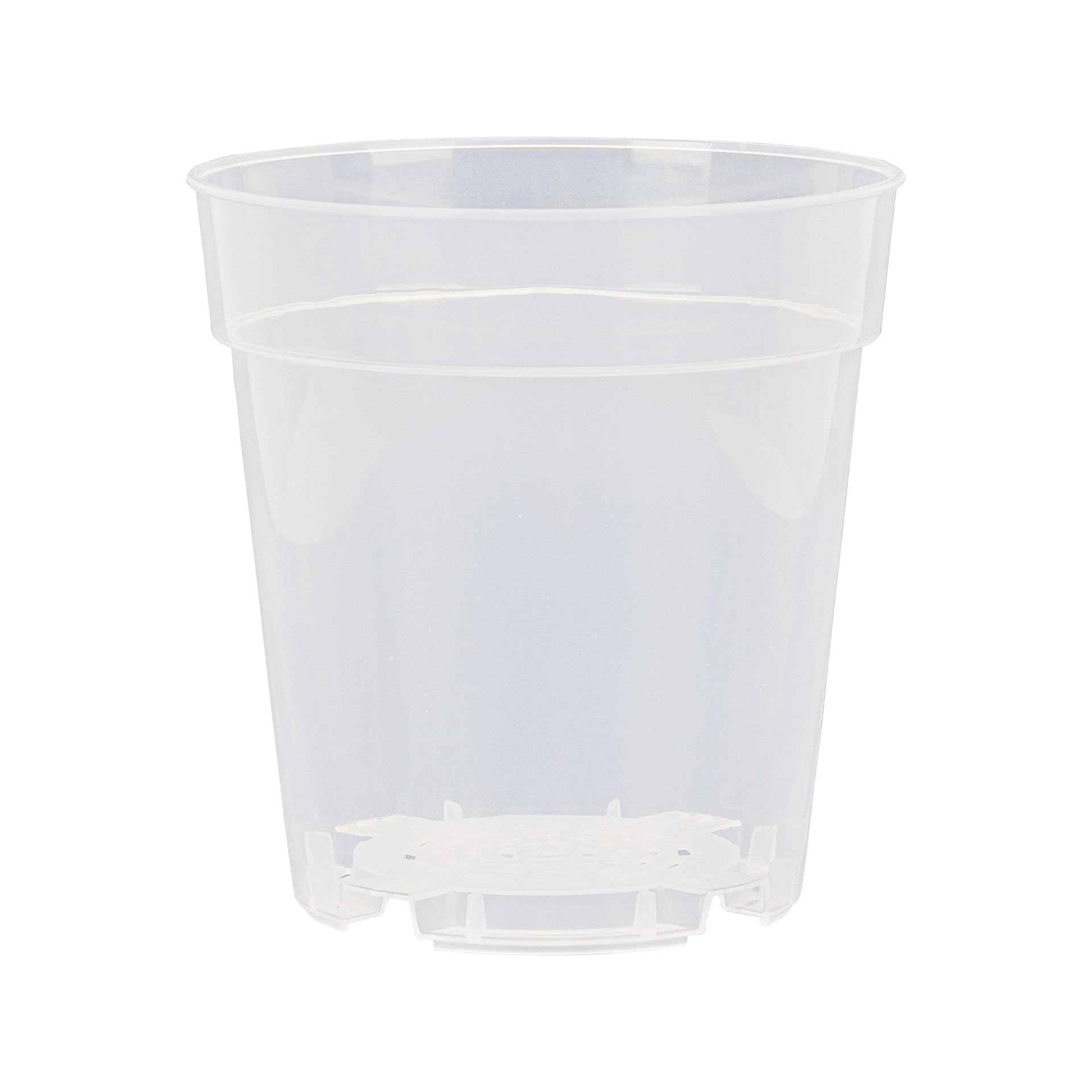 Lot de 10 pots de fleurs en plastique transparent ultra épais pour plantation et culture, plateaux de semis, transplantation, pots nutritifs, 17 cm