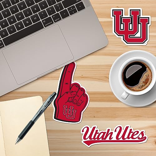 Image of University of Utah 9ct Vinyl Large Deluxe Stickers Variety Pack - Laptop, Water Bottle, Scrapbooking, Tablet, Skateboard, Indoor /Outdoor - Set of 9