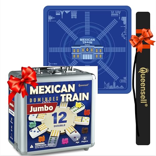 Mexican Train Dominoes Jumbo Set Double 12