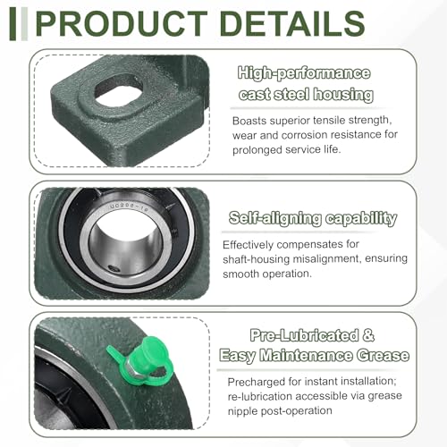 Roulement à bloc d'oreiller anti-vibration alésage 4,5 cm - 3