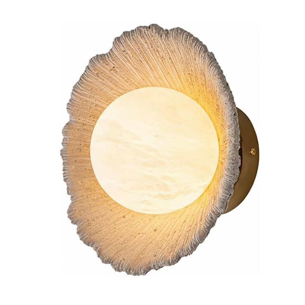 XYBZJP Modern Industrial Style Natural Marble Wall Sconce, 9.8in Yellow Travertine Wall Lamp, Hard Wiring Connection Alabaster Wall Light, Hallway Dining Room Bedroom Decorative Lighting Fixtures