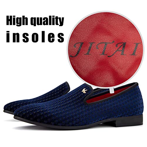 Image of JITAI Men's Dress Shoes - Casual Rubber & Leather Loafers for Men - Fashion Business Formal Wear