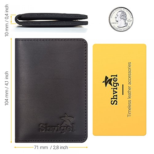 Leather Credit Card Holder - for Men & Women - Minimalist Slim Wallet - Small Front Pocket Case4
