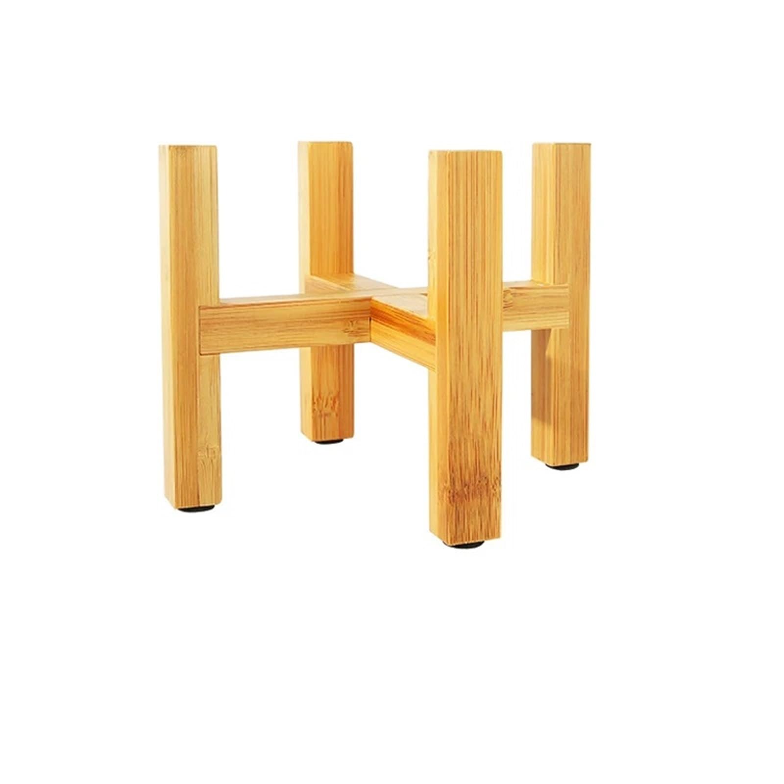 GHHZML Plant Riser Small Wood Planter Pot Trays Flower Rack Strong Standing Bonsai Holder Home Garden Indoor Display Plant Stand(M)