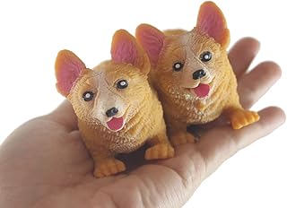 2 Stretchy Corgi Dog Crushed Bead Sand Filled - Doggy Lover Sensory Fidget Toy Weighted
