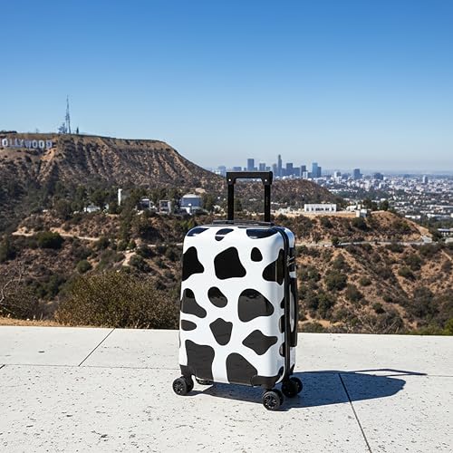 Image of InUSA Cow Print 20-Inch Carry-On Hardside Spinner Luggage Lightweight Bag