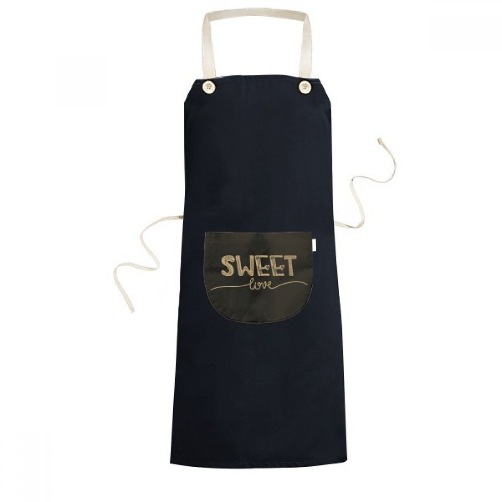 Tablier de cuisine bavoir noir homme femme imprimé citation amour
