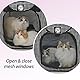 Necoichi Stressfreier Katzenkäfig (Tragetasche) Katzentoiletten-Set, Zusammenklappbar, für 2 Katzen, 80,8 cm L x 11,4 cm B x 50,8 cm H, für Indoor, Kleine, Mittelgroße und Große Katzen