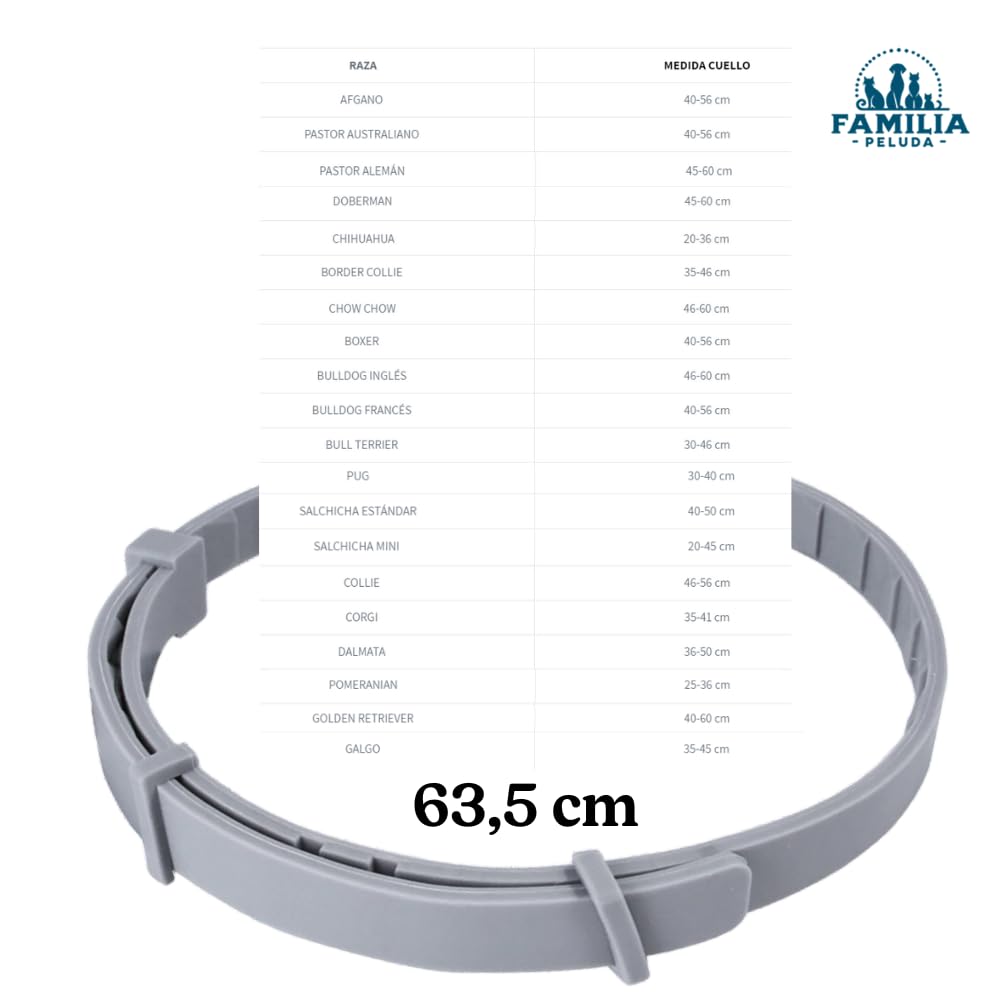 Collar Antiparasitario Perros, Collar antipulgas Perros pequeños y Grande, Leishmaniosis (Mosquitos), Pulgas y Garrapatas - 8 Meses - 63cm Ajustable, Repelente 100% Natural, Impermeable — view 7