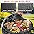 QPMR Electric Grill Outdoor/Indoor,Portable BBQ Grill with Nonstick Surface,200 Square Inches Indoor Electric Barburcue Grill with Adjustable Heat,Stand/Tabletop,for Patio/Yard/Home(Black)
