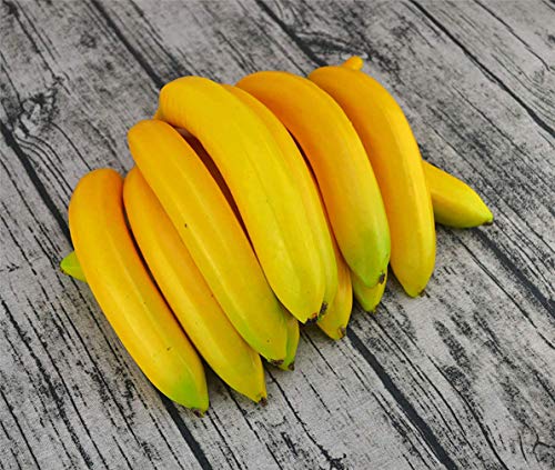 Image of Ulalaza 6Pcs Fake Banana Artificial Fruits Model Lifelike Simulation Yellow Bananas for Decoration Arrangements