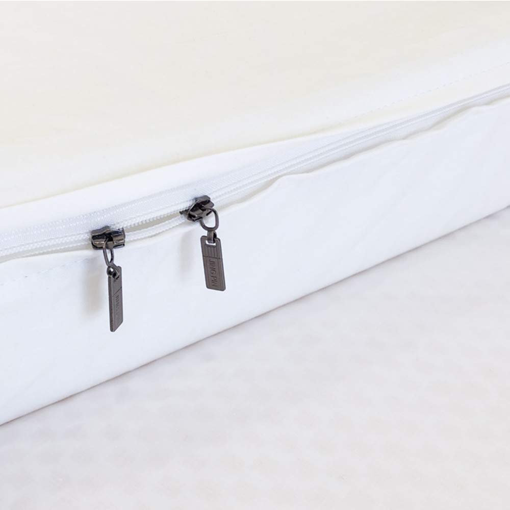 Barandilla de Cuna para bebé, Protector de Cama Plegable con Funda extraíble de Espuma viscoelástica, barandilla de Cuna, para Cama Individual o matrimonial, Gris, 50 cm x 30 cm.