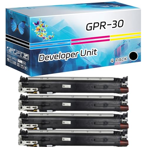 GPR-30 Developer Unit Compatible for Canon imageRUNNER Advance C5030 C5035 C5045 C5051 C5235 C5240 C5250 C5255 Printers, High Yield 40000 Pages, with Chip High-Definition Printing (4 Pack Black)