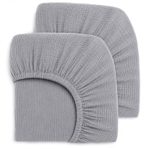 Image of Newton Baby Deluxe Crib Sheet - Ultra-Soft Breathable Organic Cotton Fitted Crib Sheet | Thicker & Softer Design | Machine Washable Baby Bedding | Evening Gray