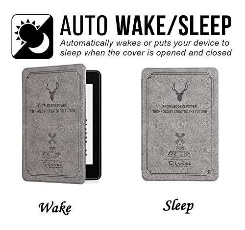 ProElite Deer Smart Flip case Cover for Amazon Kindle 6" 300 ppi 11th Gen/12th Gen 2022/2024, Wine Red - Image 4