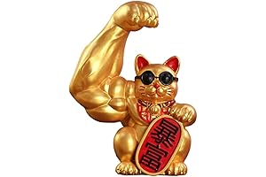 Cats of Fortune: Feng Shui Fortune Cat Figurine with Vigorous Head Shaking