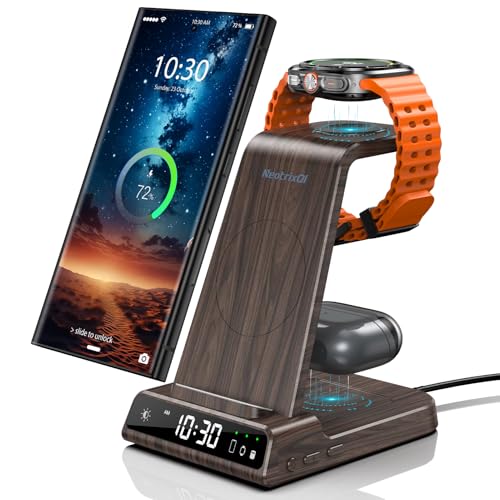 Wireless Charger for Samsung Charging Station for Galaxy S24 Ultra Watch 7 Ultra, Samsung Watch Charger for Galaxy Watch 6 5, Wireless Phone Charger Samsung for Z Flip 6 Z Fold 6 Galaxy Buds 3 Pro
