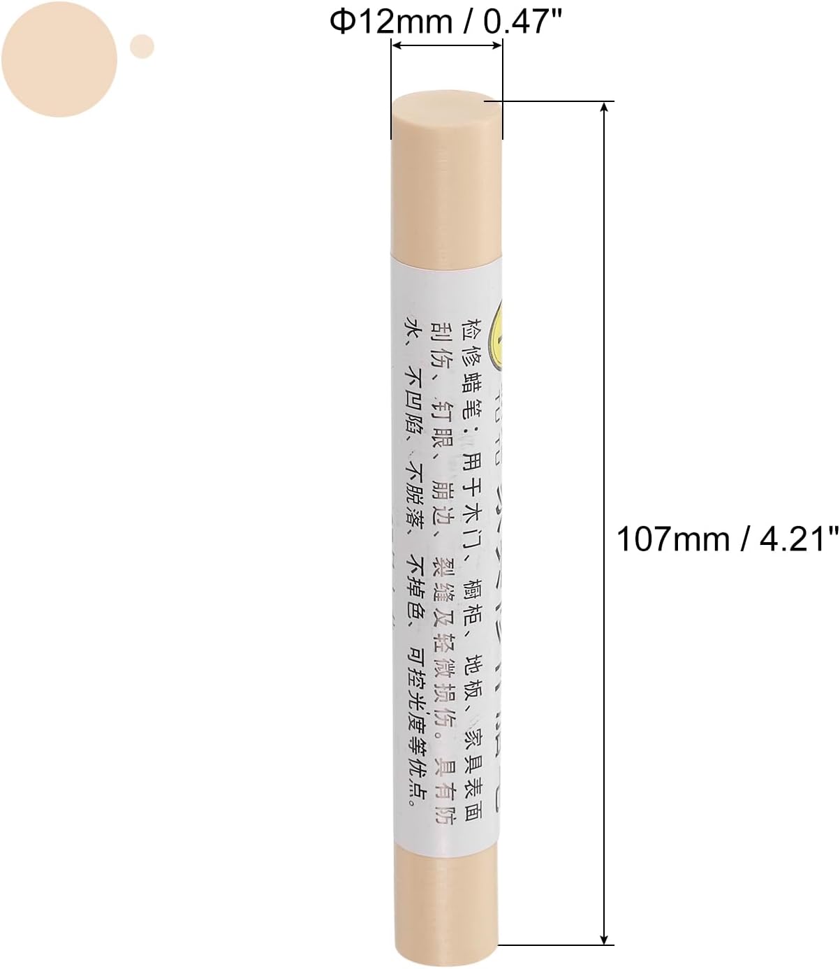 uxcell Furniture Repair Crayons, 5Pcs - Wood Wax Filler Stick, Furniture Markers Touch Up - for Scratches Holes Tables Desks Wooden Floors Cover Ups, Ray Weave Brown