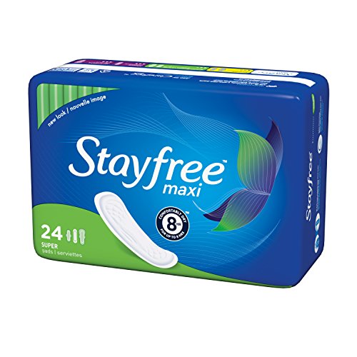 Stayfree Super Maxi Pads, 24 Count (Pack Of 2) #TOP3