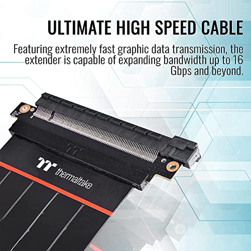 Image of Thermaltake TT Premium PCI-E 4.0 High Speed Flexible Extender Riser Cable 300mm AC-058-CO1OTN-C1