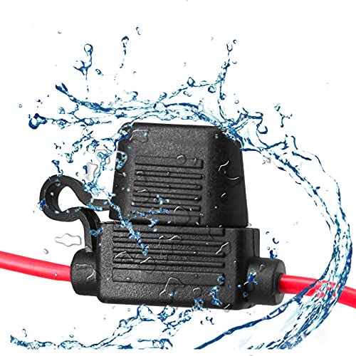 Vantronik Waterproof Inline Fuse Holder 10 Pack For Standard Fuse, Ul1015 14 Gauge Awg Wire 12 Inches, For Ato Atc Medium Blade Plug-In Fuse #TOP1