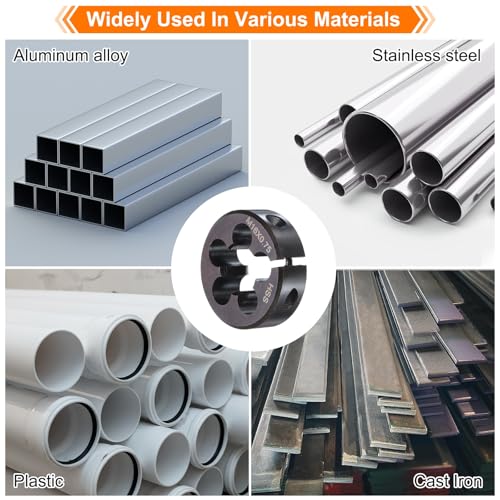 QUARKZMAN Verstellbare Schneideisen M16x0,75x38,1mm, Rechtshänder Gewindeschneideisen, Schwarz