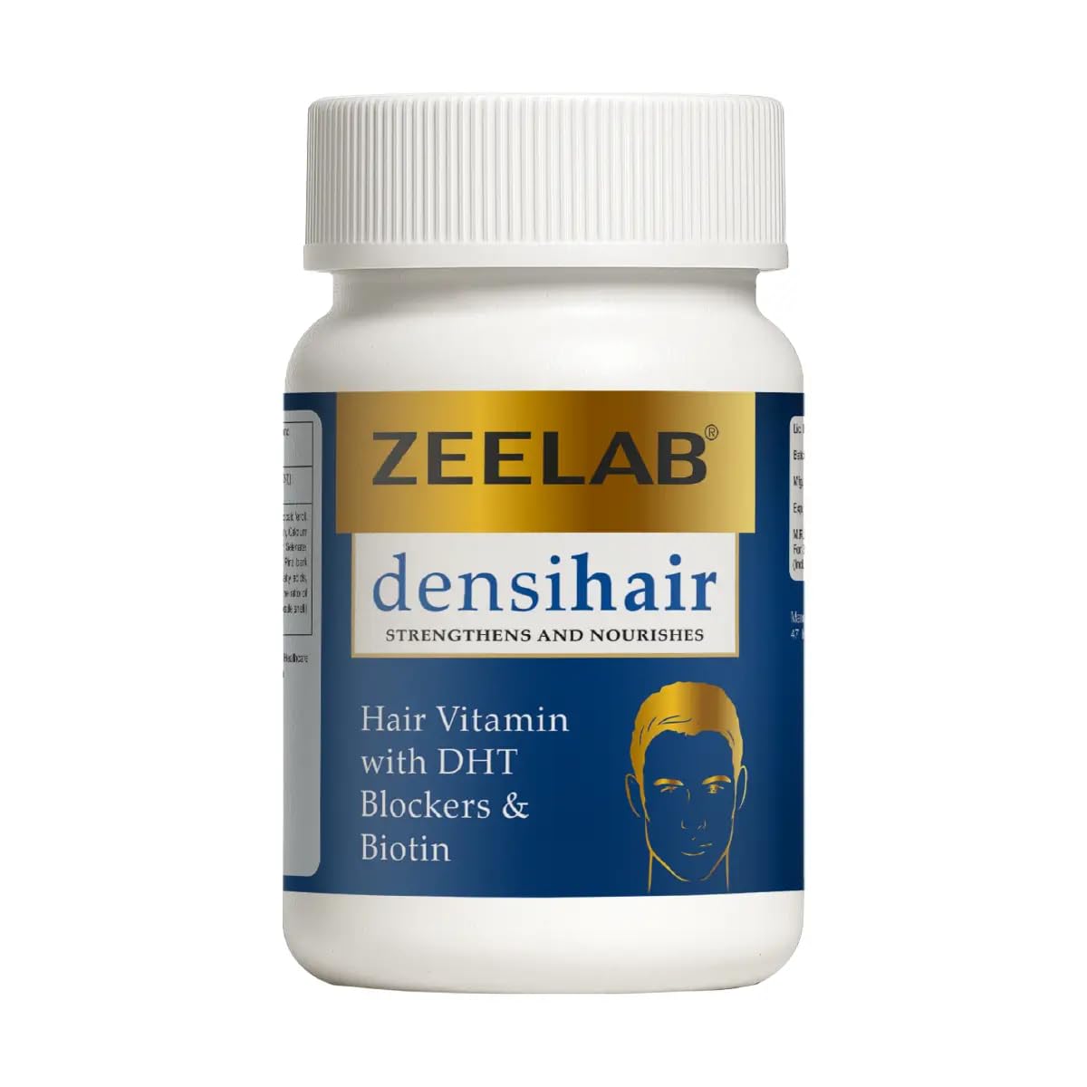 [BRSRGHAECQCWCFDL] Densihair Men Hair Growth Capsules | Biotin, Omega 3, Pumpkin Seed & Bhringraj Extract | Reduces Hair Fall & Supports Thicker Hair | Multivitamin Supplement for Men | 30 Capsules