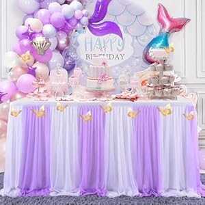 Albassa Tüll-Tischrock Lila (L x H 76,2 cm)