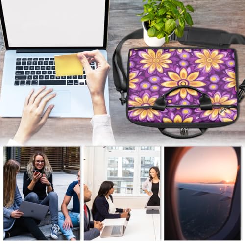 Bolsa Psychedelic Purple Flowers para Laptop 15 Pulgadas miniatura 6