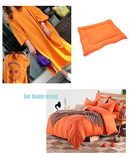 The Yard - Tela de punto de algodón elástico naranja y elastano, material de camiseta de color sólido para costura y manualidades (1 yarda)