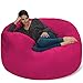 Chill Sack Bean Bag Chair: Giant 5' Memory Foam Furniture Bean Bag - Big Sofa with Soft Micro Fiber Cover - Pink